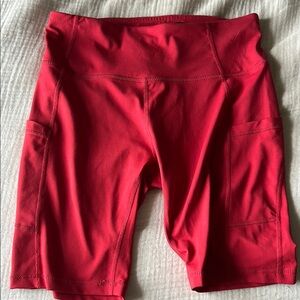 Red Women's Biker Shorts